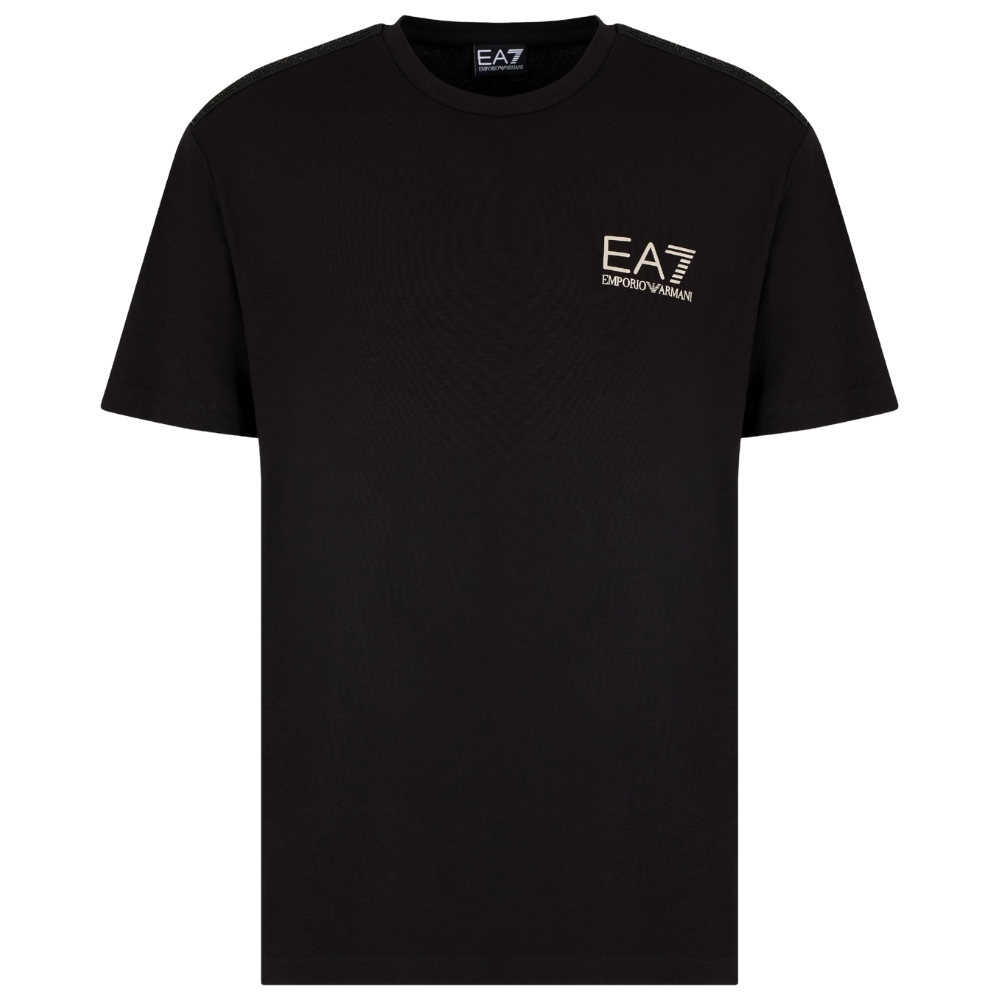 T-shirt EA7 girocollo gold label in jersey di viscosa