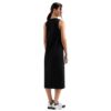 Abito lungo EA7 logo series in cotone stretch
