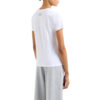 T-shirt EA7 girocollo logo pailettes in cotone stretch