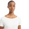 T-shirt EA7 scollo a barchetta logo series in cotone stretch