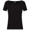 T-shirt EA7 scollo a barchetta logo series in cotone stretch