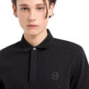 Polo Armani Exchange slim fit in cotone stretch con logo