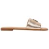 Mule Tommy Hilfiger in pelle metallizzata con monogramma