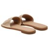 Mule Tommy Hilfiger in pelle metallizzata con monogramma