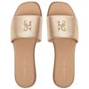 Mule Tommy Hilfiger in pelle metallizzata con monogramma