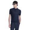 Polo Antony Morato regular fit in misto lino con badge logato