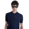 Polo Antony Morato regular fit in misto lino con badge logato