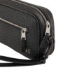 Pochette  logo in rilievo con lavorazione intrecciata