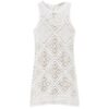 Abito corto Twinset  in maglia crochet a fiori