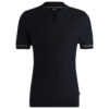 Polo Hugo Boss in misto cotone con colletto johnny