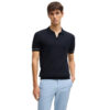 Polo Hugo Boss in misto cotone con colletto johnny