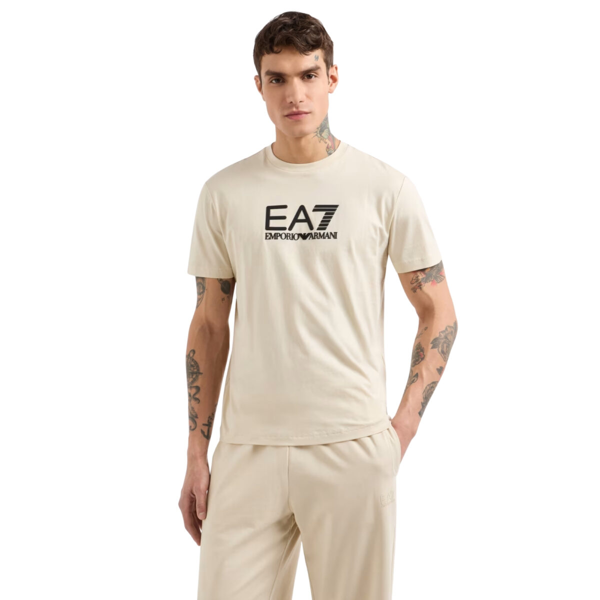 T-shirt EA7 girocollo visibility in cotone