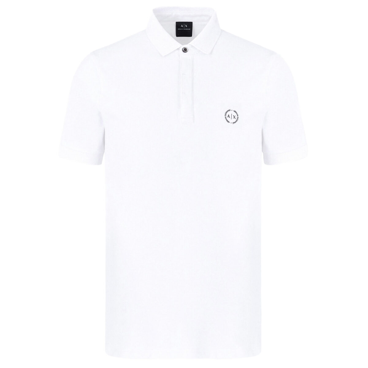 Polo Armani Exchange slim fit in cotone stretch con logo