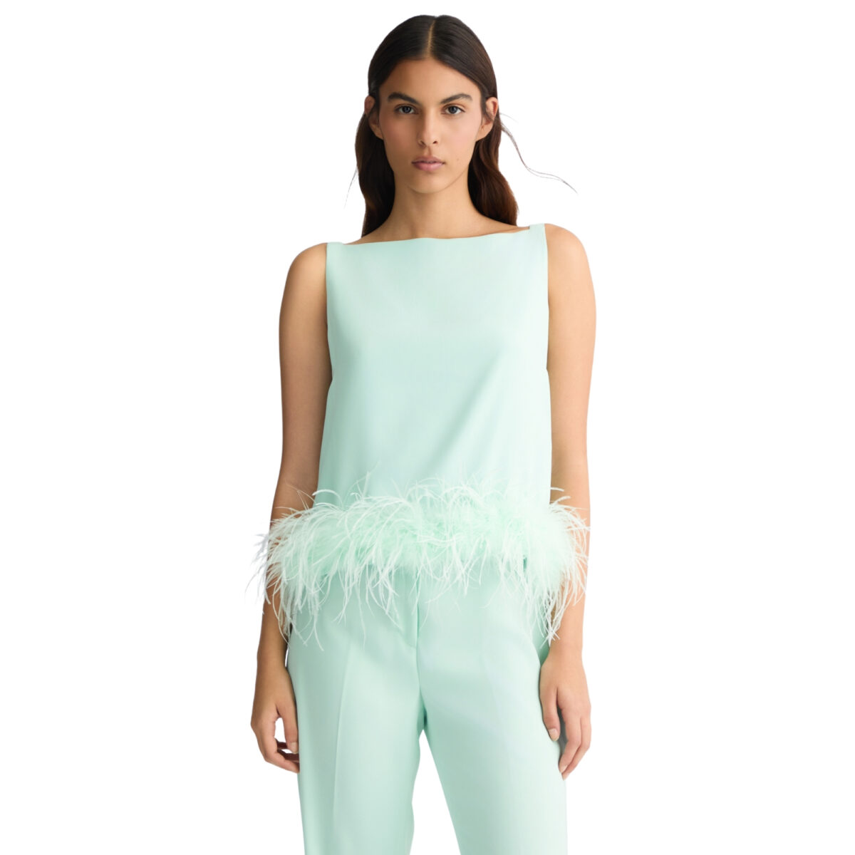 Top Liu Jo con piume