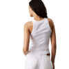 Canotta Calvin Klein slim a costine con monogramma