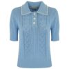 Polo Roy Roger's crochet in cotone con perline