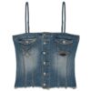 Bustier Roy Roger's in denim vintage wash