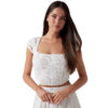 Top Guess corsetto con ricami