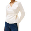 Blusa Tommy Hilfiger scaldacuore relaxed fit in misto lino