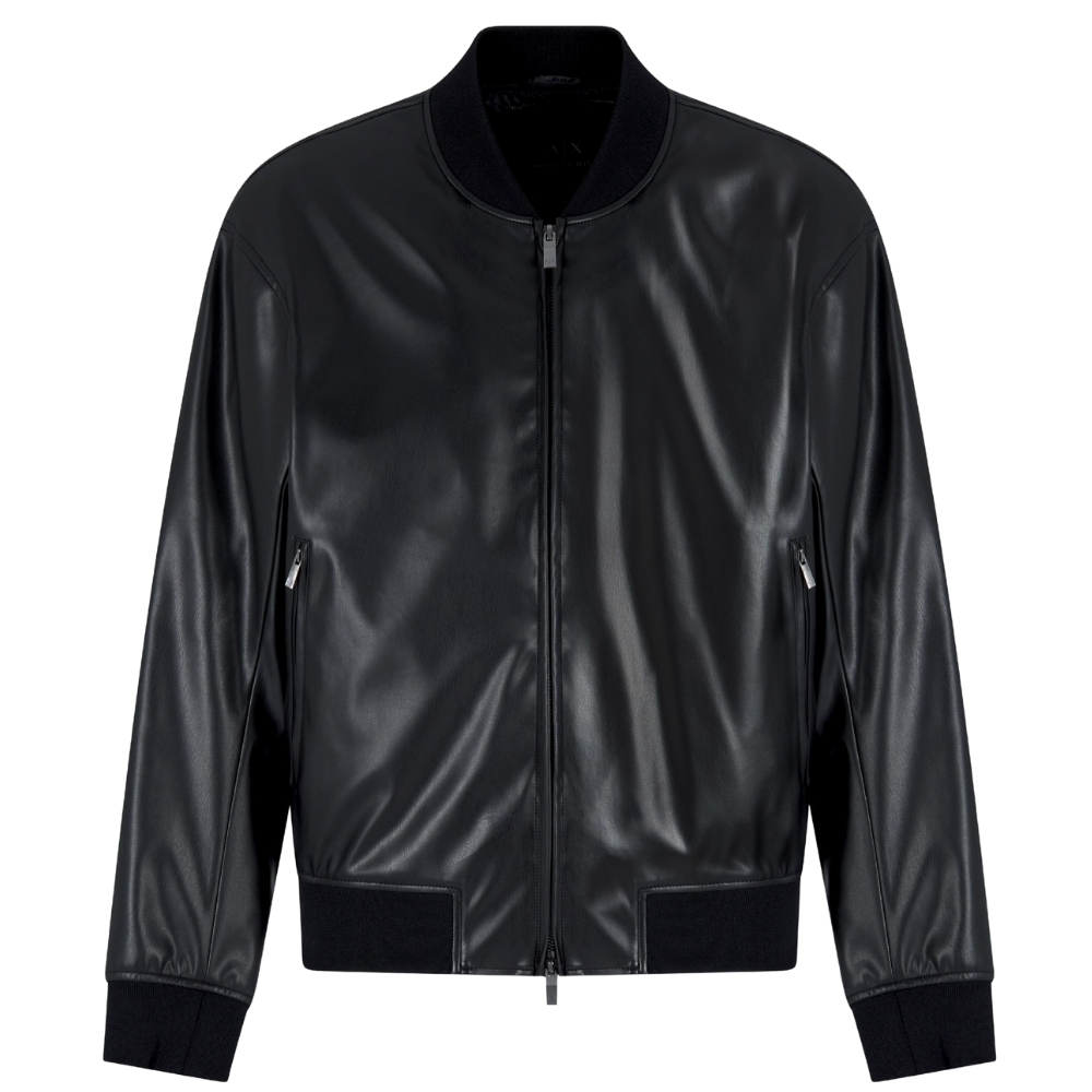 Giacca Armani Exchange in ecopelle lucida