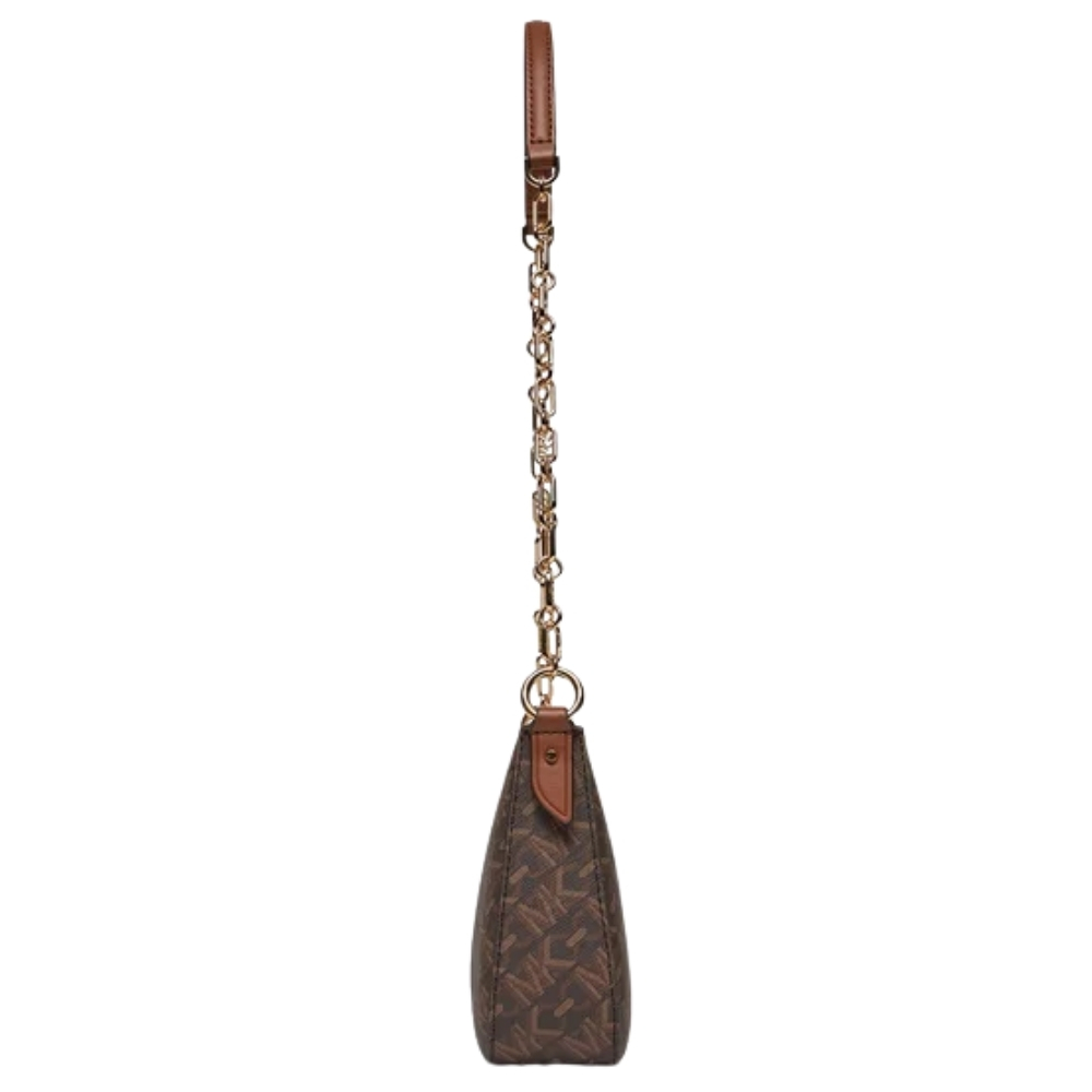 Borsa Michael Kors media in pelle con catena e logo Empire