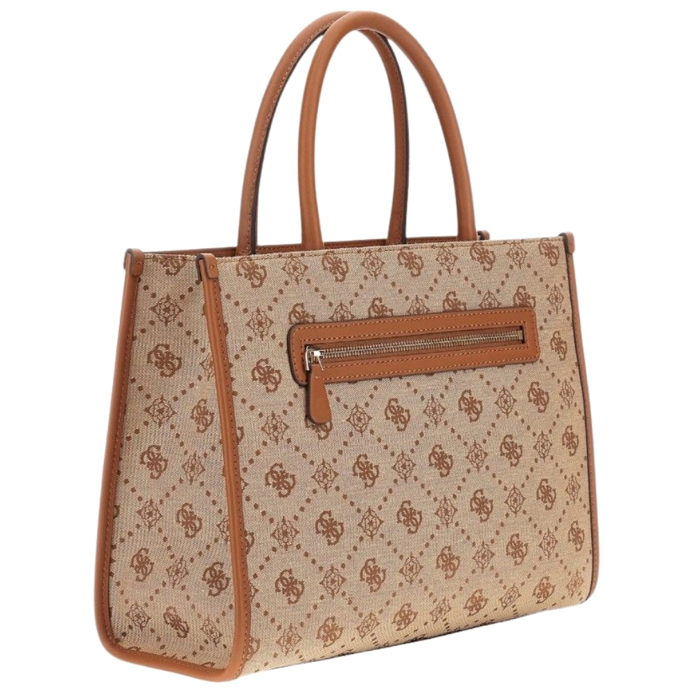 Borsa Guess nera logo all over