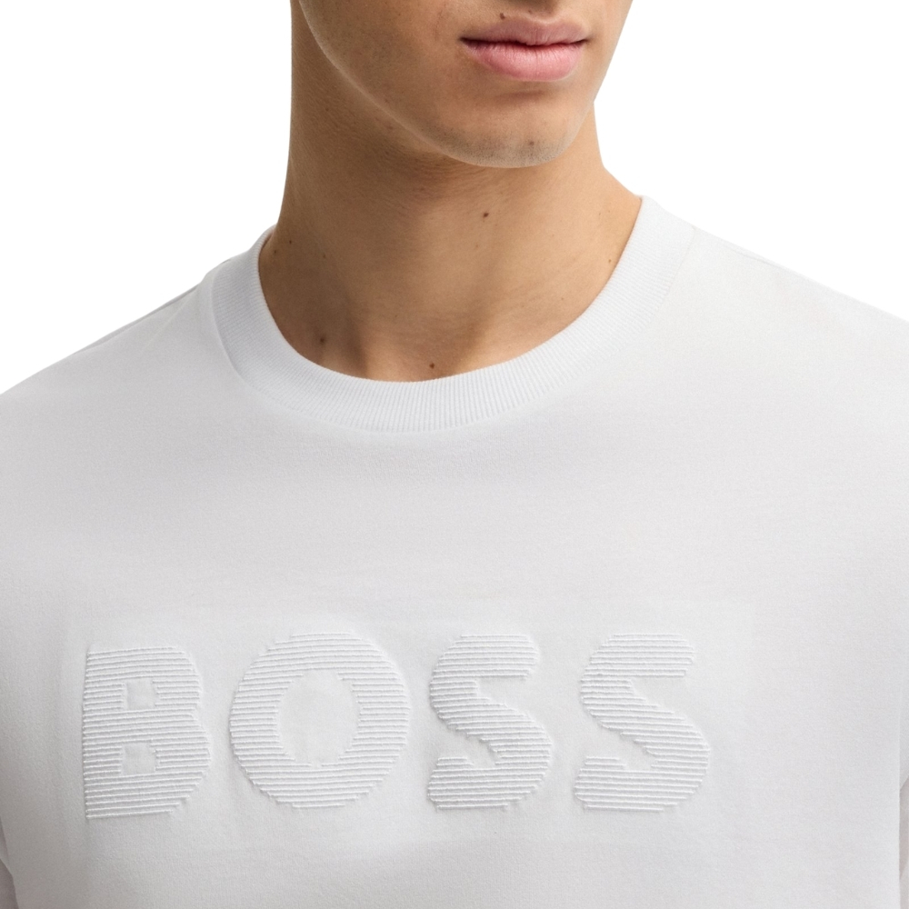 T-shirt Hugo Boss in jersey di cotone con grafica con logo