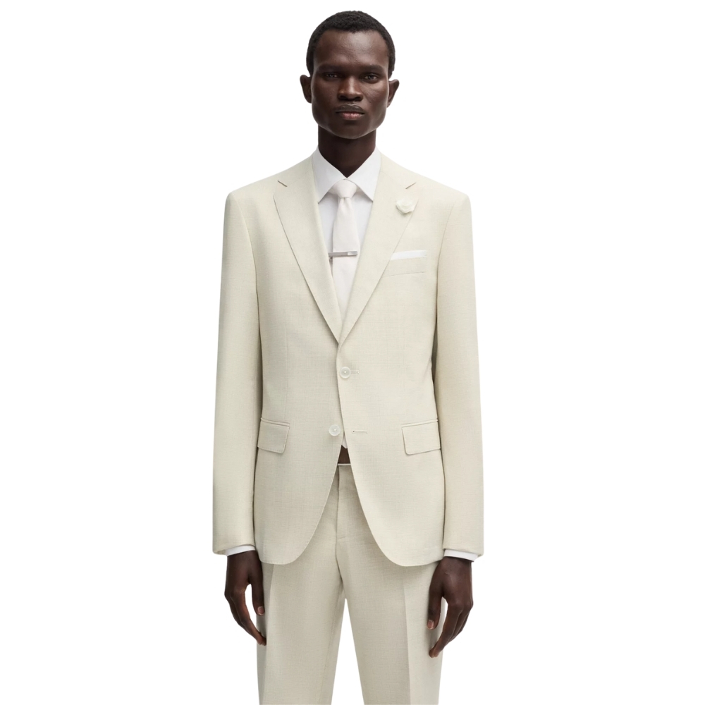 Giacca Hugo Boss slim fit in misto lana a motivi