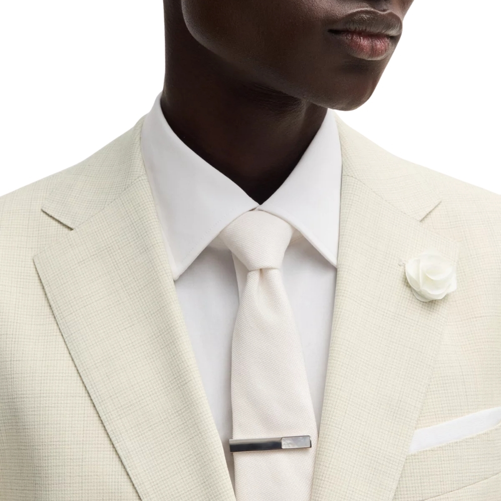 Giacca Hugo Boss slim fit in misto lana a motivi