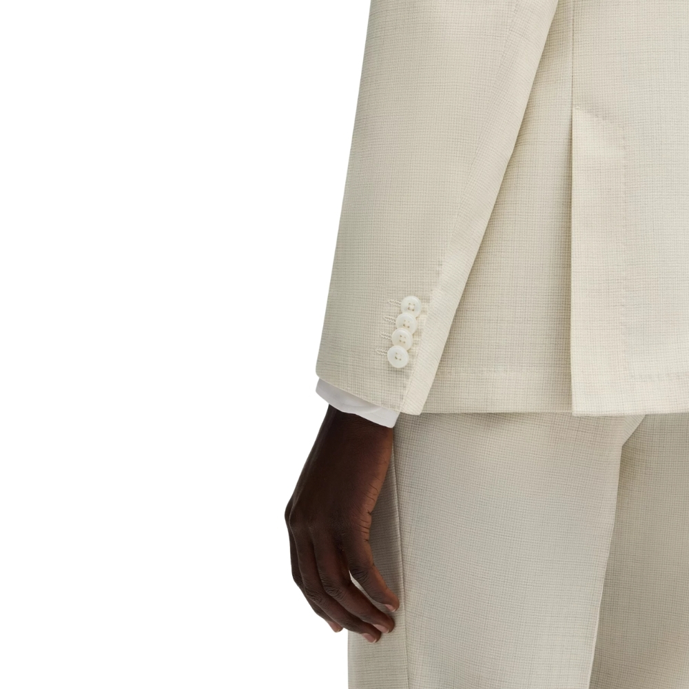 Giacca Hugo Boss slim fit in misto lana a motivi