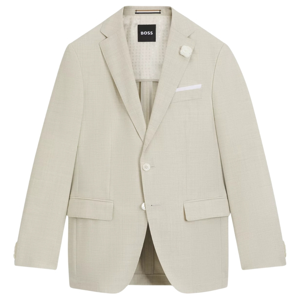 Giacca Hugo Boss slim fit in misto lana a motivi