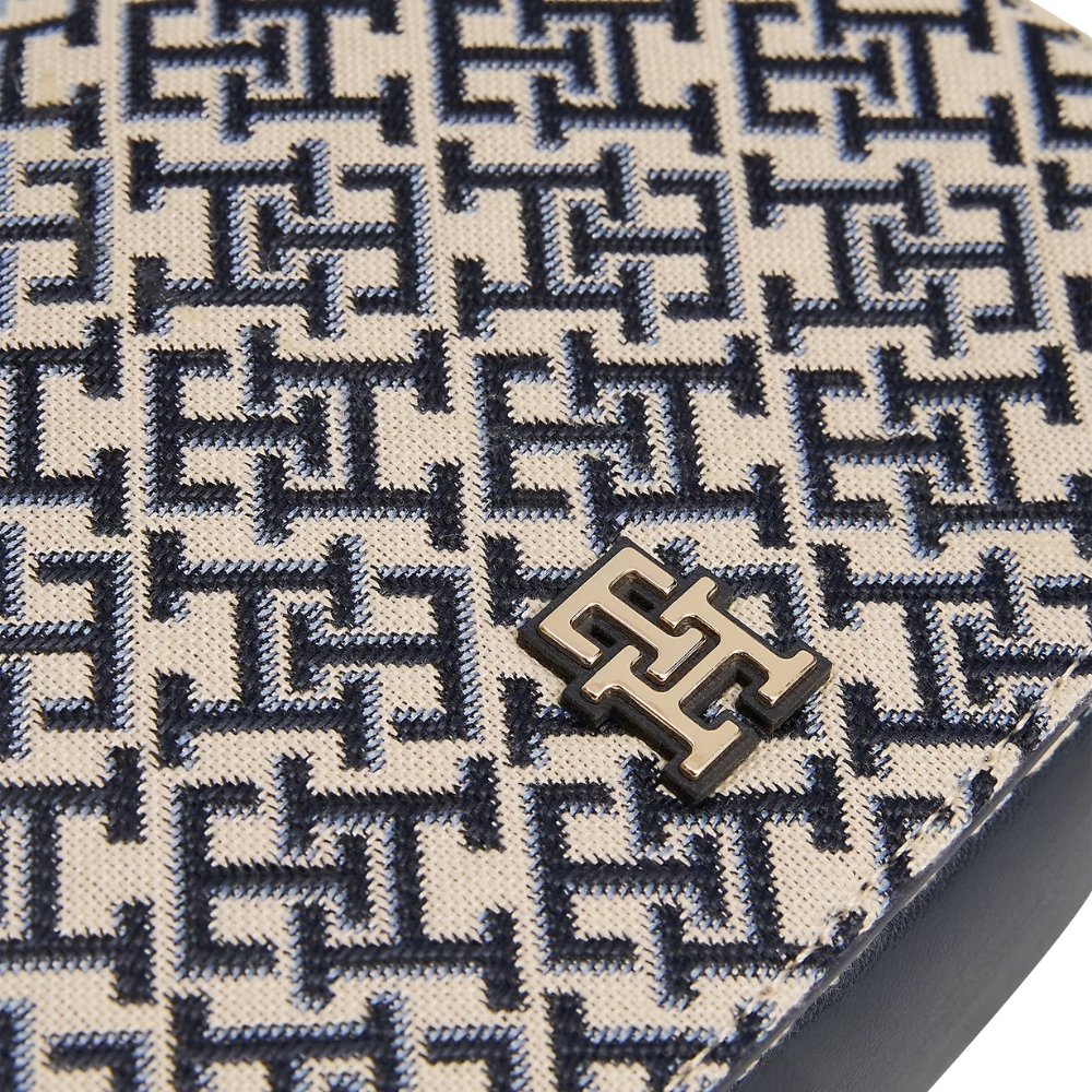 Borsa a tracolla Tommy Hilfiger in jacquard con monogrammi TH
