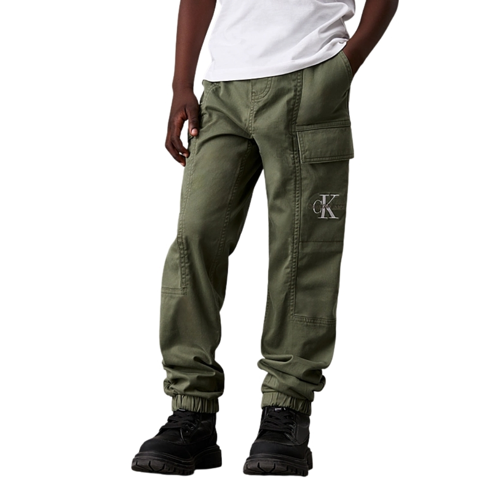 Pantaloni Calvin Klein junior cargo intessuti