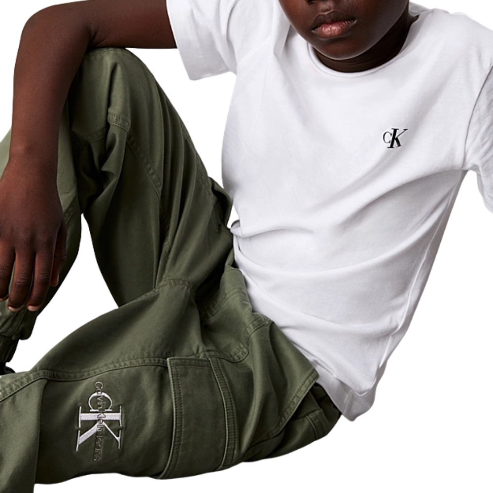 Pantaloni Calvin Klein junior cargo intessuti