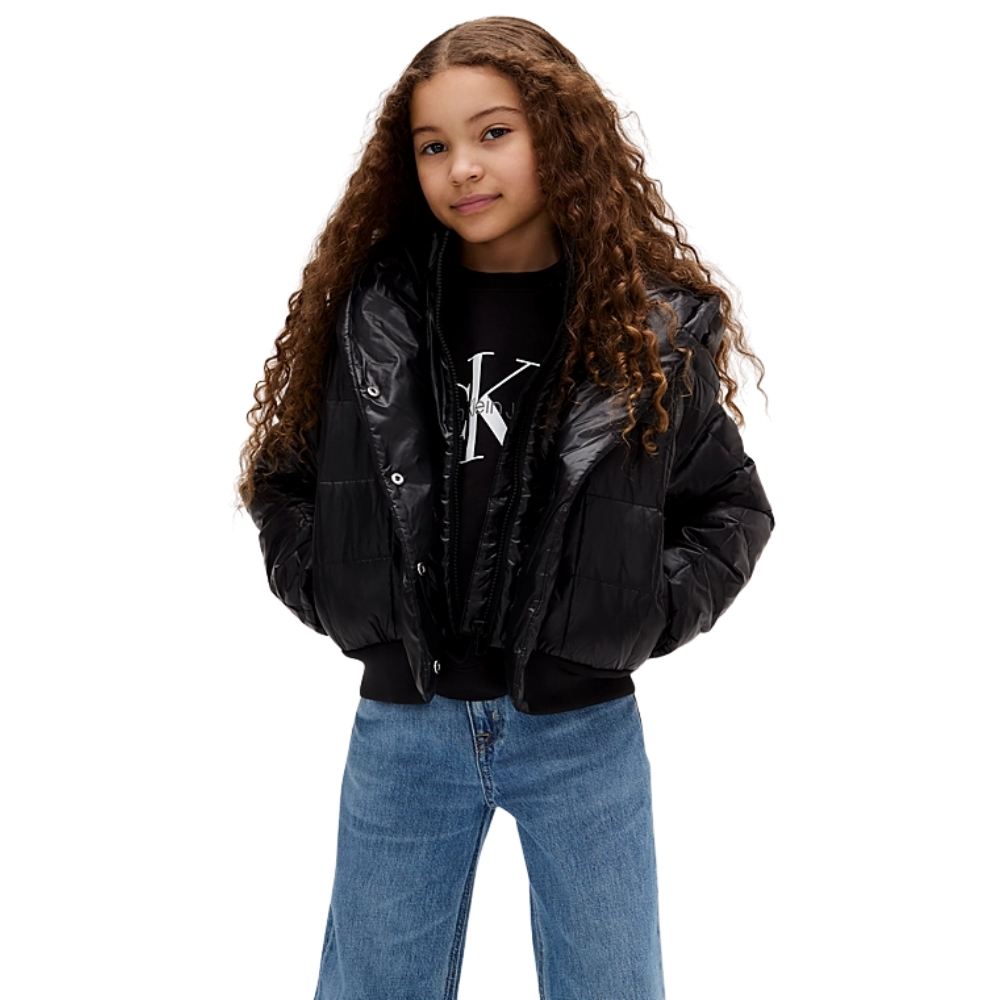 Piumino Calvin Klein junior lucido in nylon