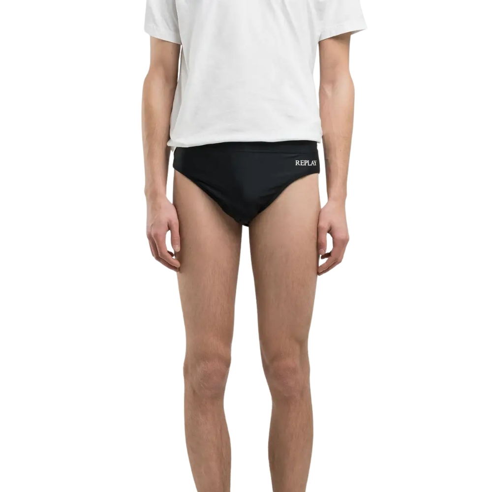 Slip da mare Replay con logo