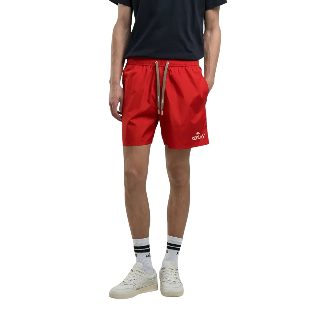 Boxer da mare Replay con lettering