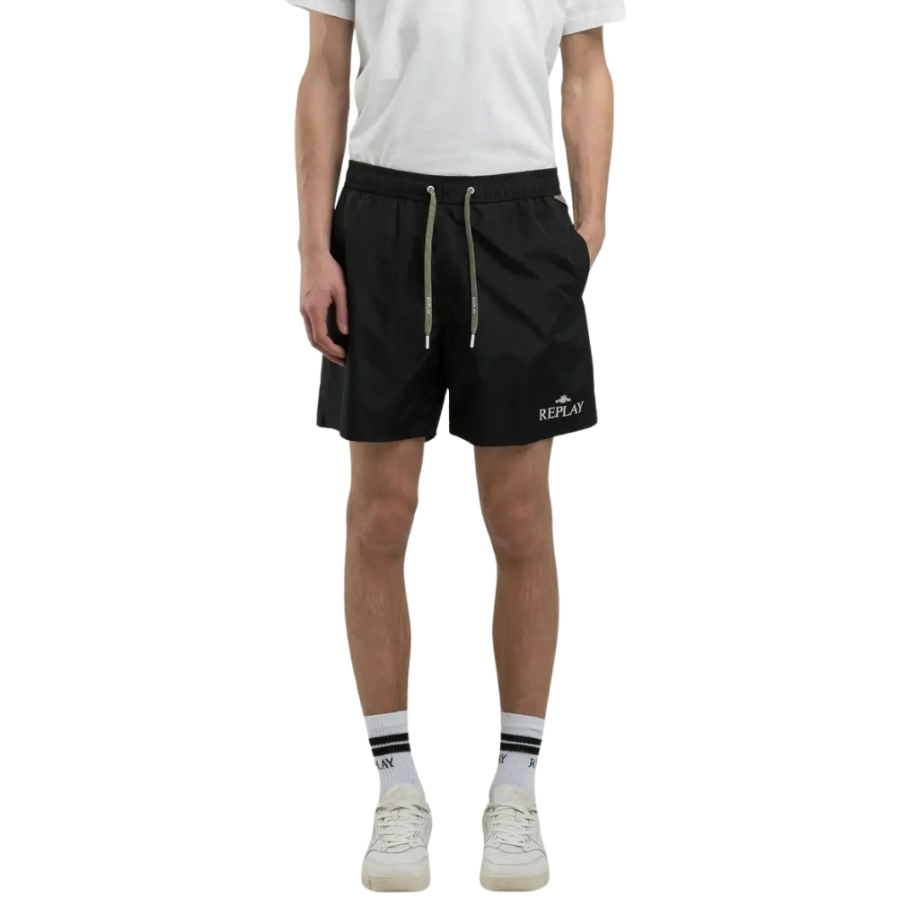 Boxer da mare Replay con lettering