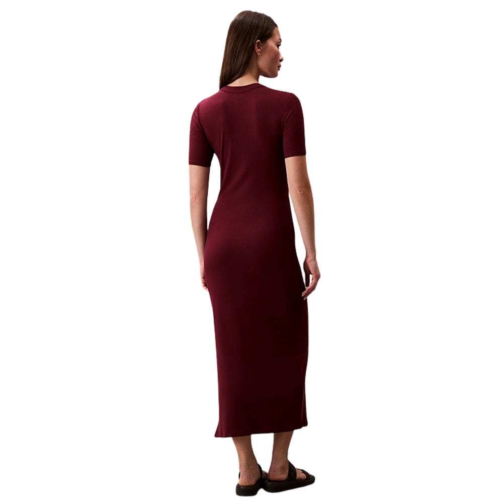 Abito Calvin Klein midi in modal a costine elasticizzato