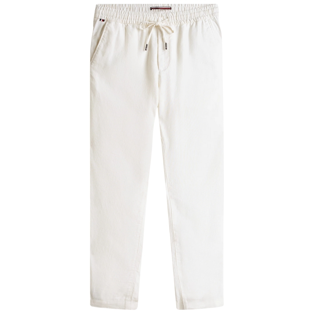 Pantaloni Tommy Hilfiger Harlem relaxed fit affusolati in misto lino