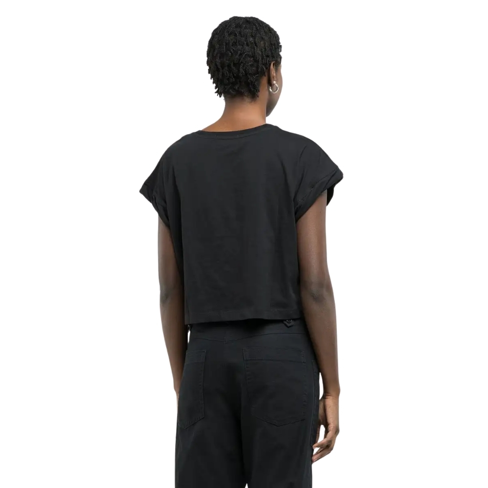 T-shirt Replay cropped con stampa logo