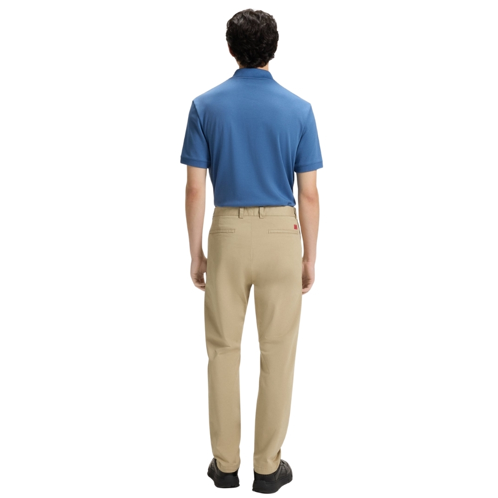 Pantaloni Hugo Boss silm fit in gabardine di cotone elasticizzato