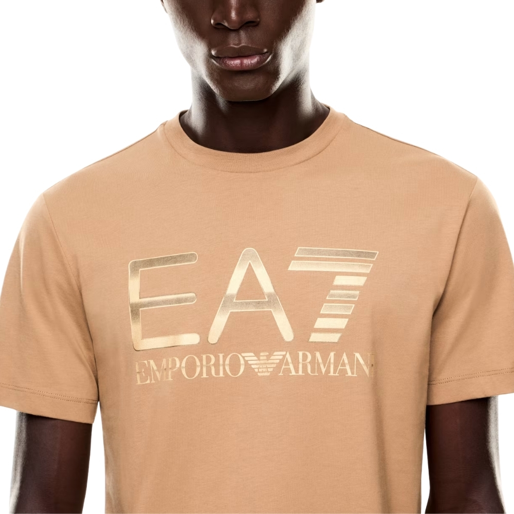 T-shirt EA7 logo series in cotone con maxi logo