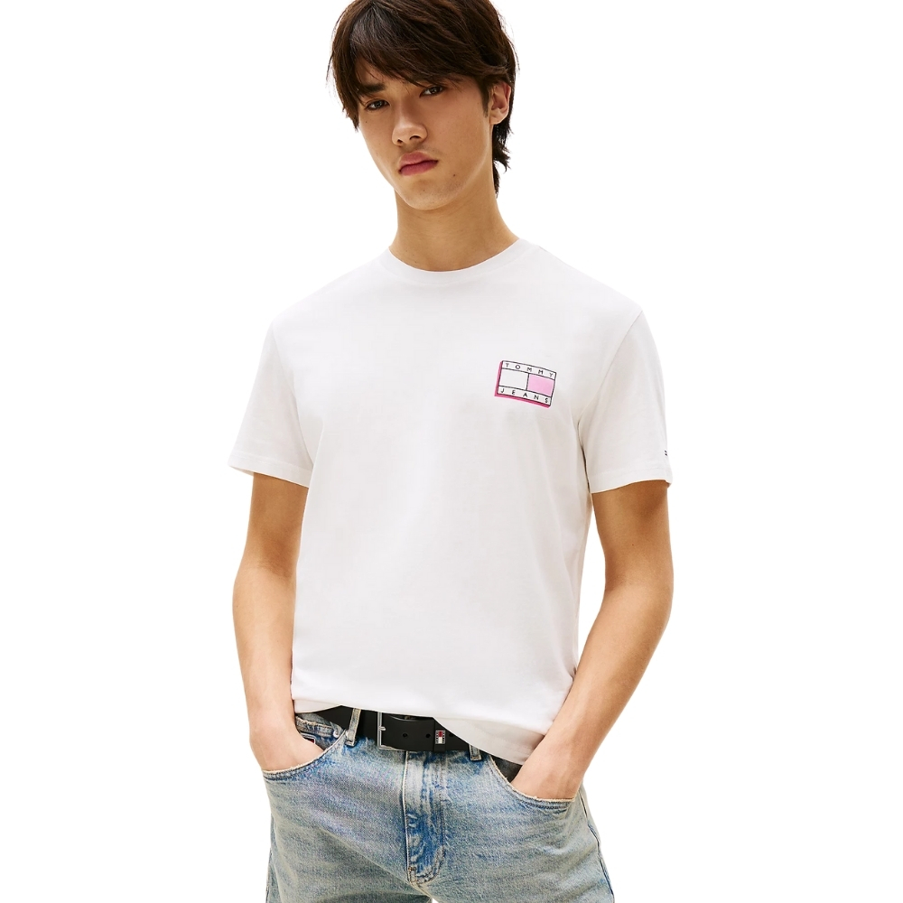 T-shirt Tommy Jeans slim fit con logo tono su tono