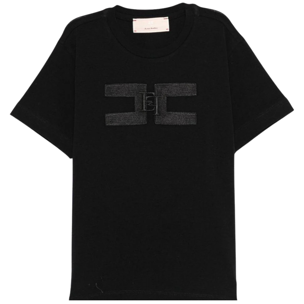 T-shirt Elisabetta Franchi logo ricamato
