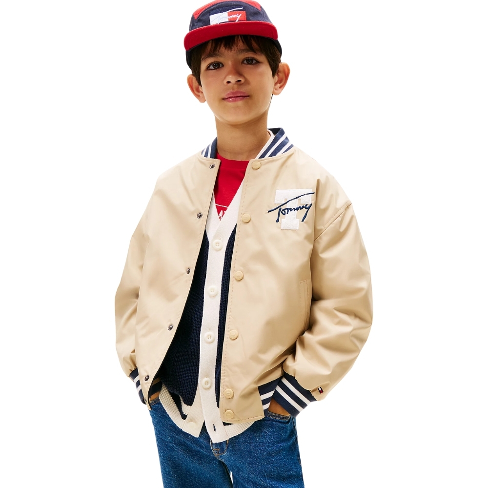 Bomber Tommy Hilfiger junior relaxed fit reversibile con logo
