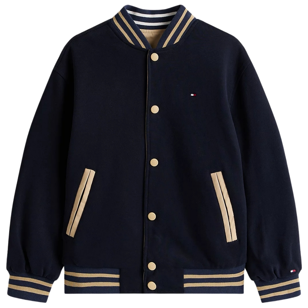 Bomber Tommy Hilfiger junior relaxed fit reversibile con logo