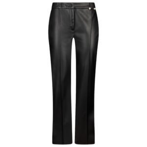 Pantaloni flare in tessuto spalmato