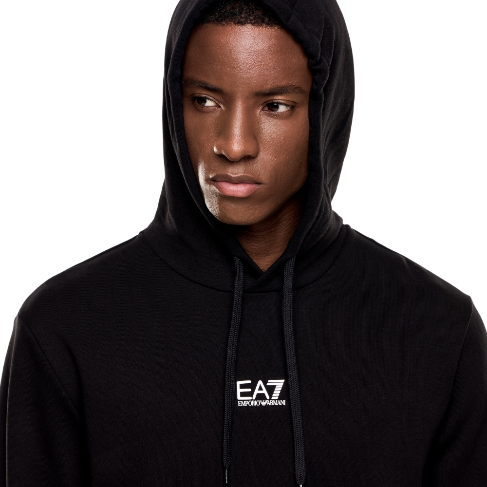 Felpa EA7 con cappuccio misto cotone