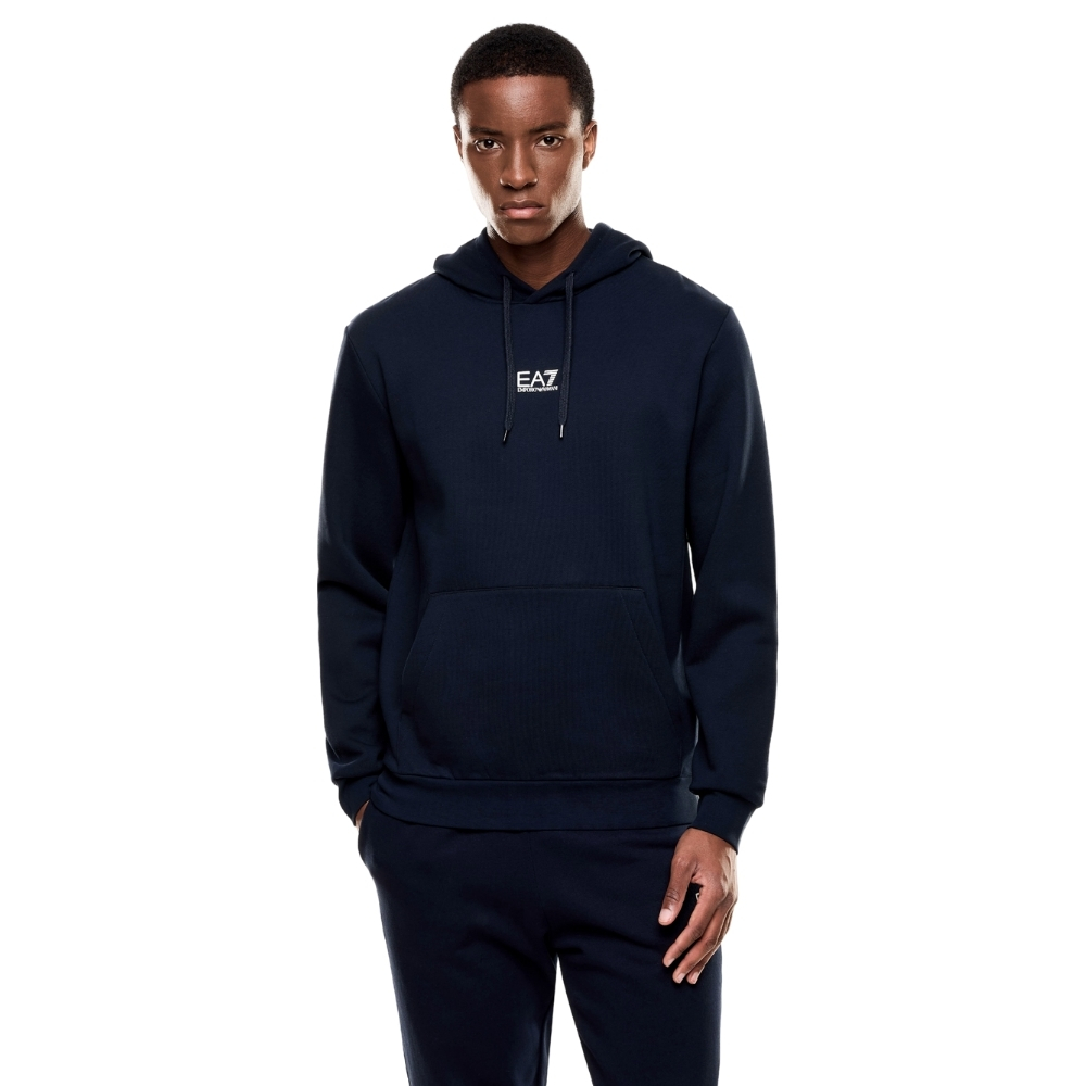 Felpa EA7 con cappuccio misto cotone